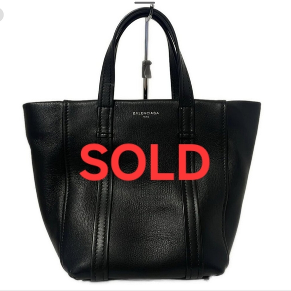 Balenciaga Handbags - BALENCIAGA Laundry Cover XS Black Leather - Handbag 477-052625